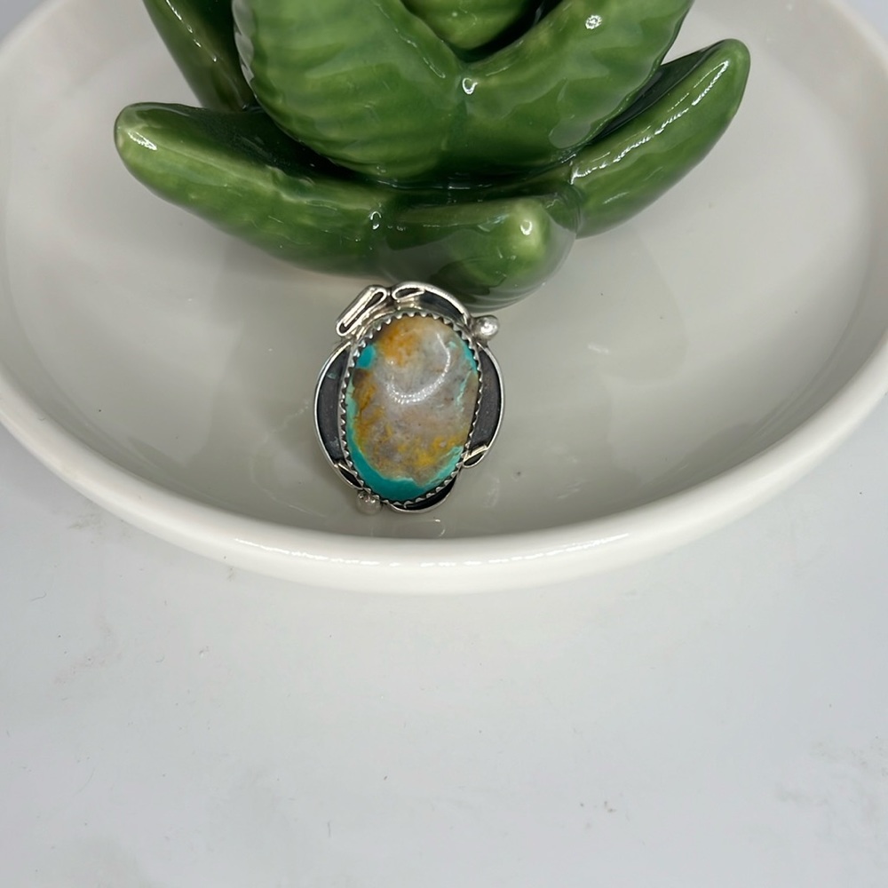 Royston turquoise and sterling silver ring size 6 3/4